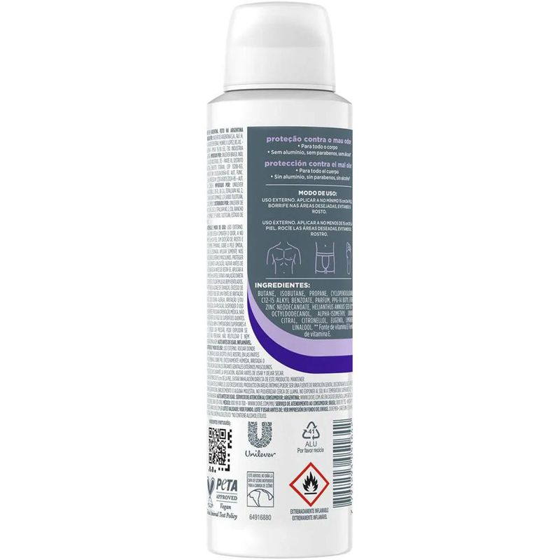 desodorante aerossol dove men+care fig & suede 150ml