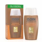 protetor solar facial isdin fusion water magic color fps50 cor escura 50ml