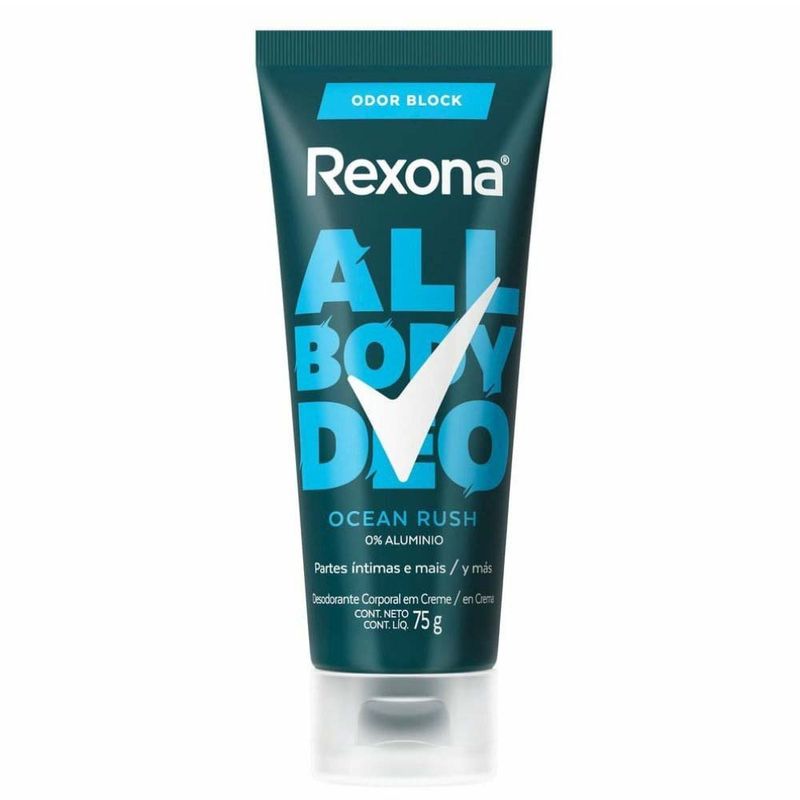 desodorante corporal em creme rexona all body deo ocean rush 75g
