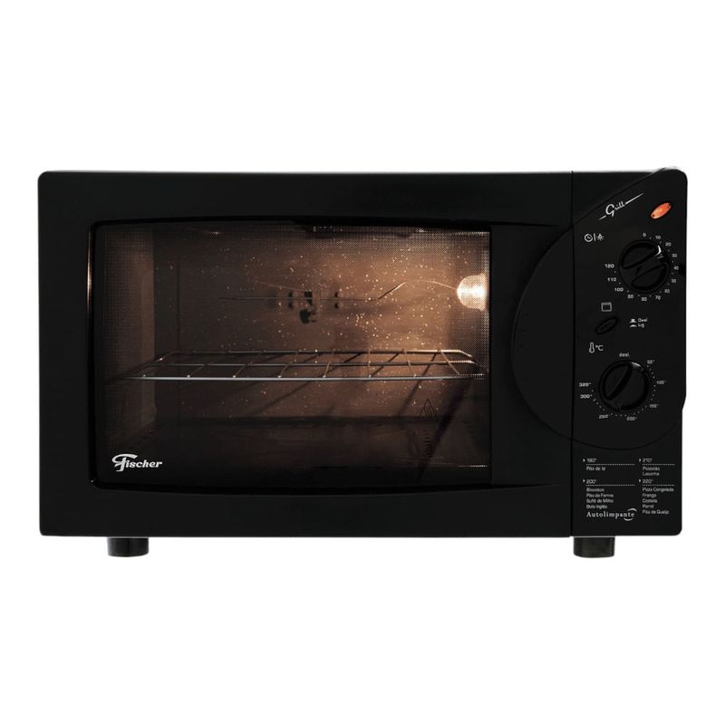forno elétrico de bancada fischer grill black 44 litros 127v
