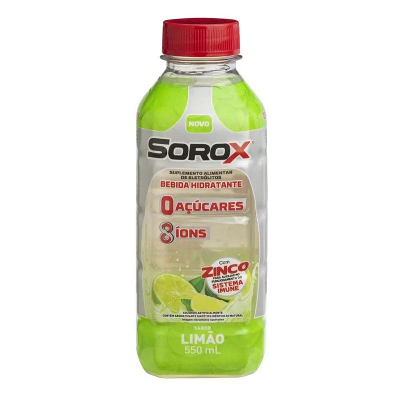bebida hidratante sorox sabor limão 550ml