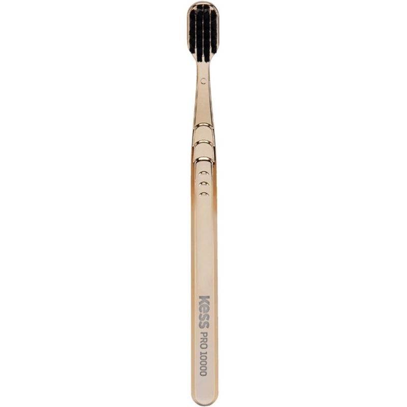 escova de dente kess pro 10k extra macia metallic gold