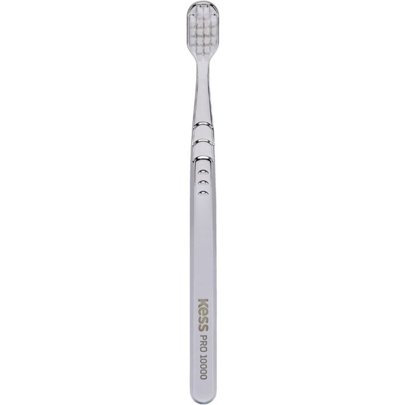 escova de dente kess pro 10k extra macia metallic silver