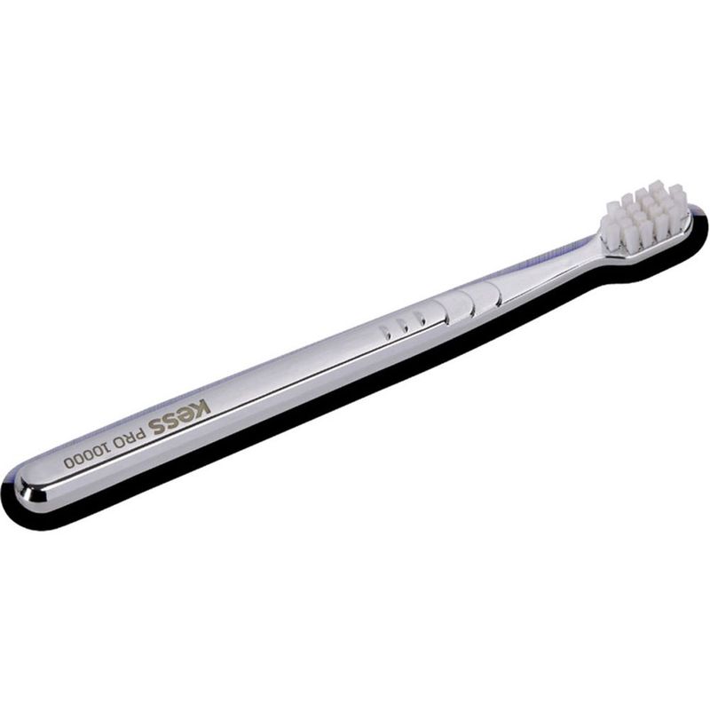 escova de dente kess pro 10k extra macia metallic silver