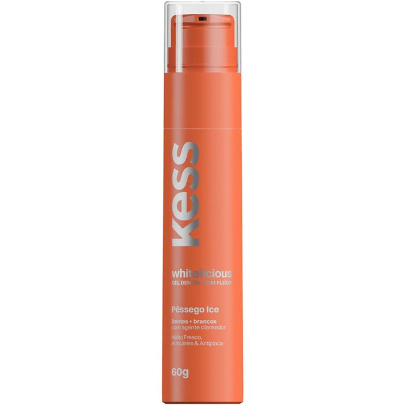 gel dental kess pêssego ice whitelicious 60g