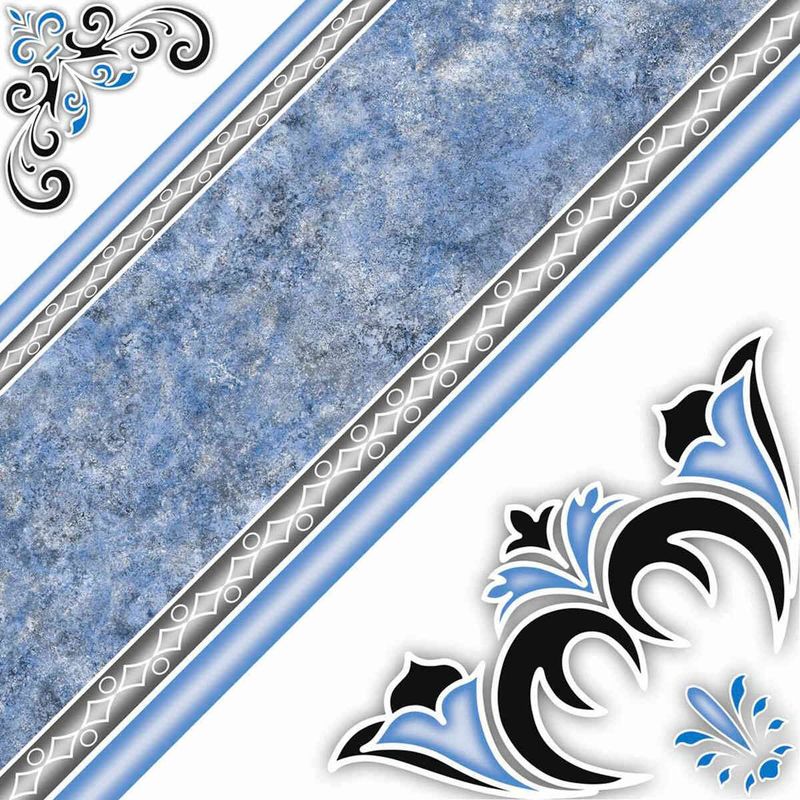 piso cerâmico bold brilhante 45x45cm azul caixa 2,32m² incefra (mp)