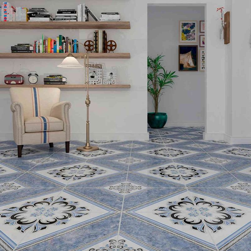 piso cerâmico bold brilhante 45x45cm azul caixa 2,32m² incefra (mp)