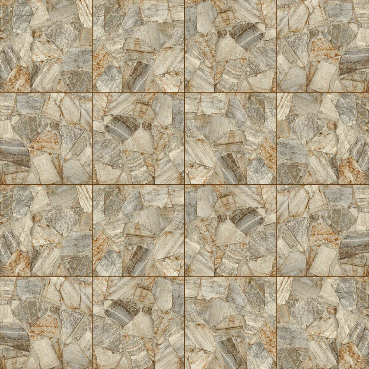Piso Cerâmico Rústico Arielle 54x54cm Traffic Stone
