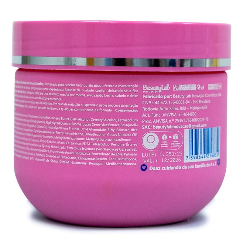 máscara capilar daaz liso absoluto 300g