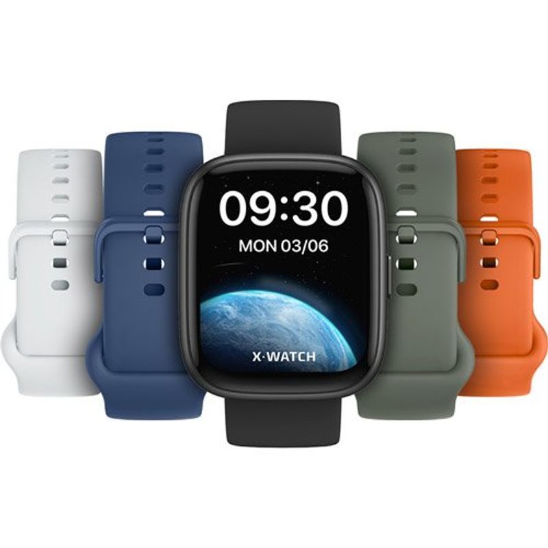 kit smartwatch unissex x-watch preto xswuqpi010a-pxpx