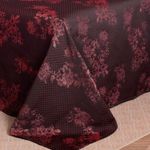 kit colcha queen branyl 3 peças dalia preto e vermelho 235x260cm (mp)