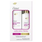 kit shampoo 350ml + condicionador 175ml dove cachos ativos +biotina