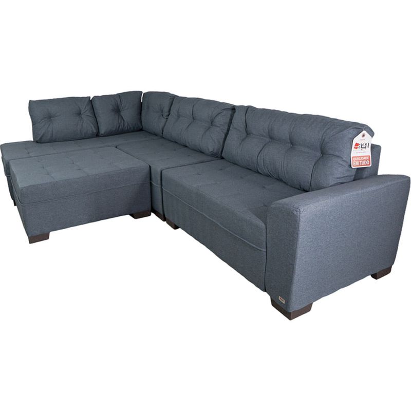 Sofá de Canto Aga Zurike Urano Azul 9033