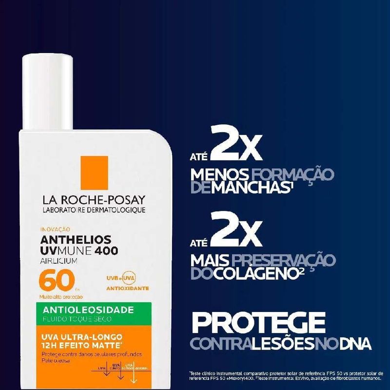 protetor solar facial la roche-posay anthelios uvmune 400 antioleosidade fps 60 40ml