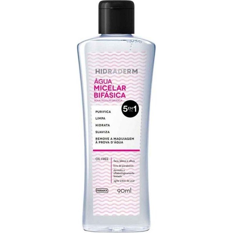 água micelar bifásica hidraderm 5 em 1 90ml