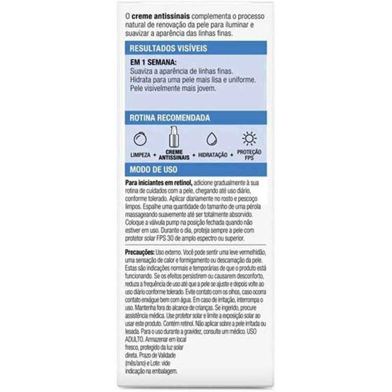 creme antissinais neutrogena retinol boost 0,1% retinol puro 30ml