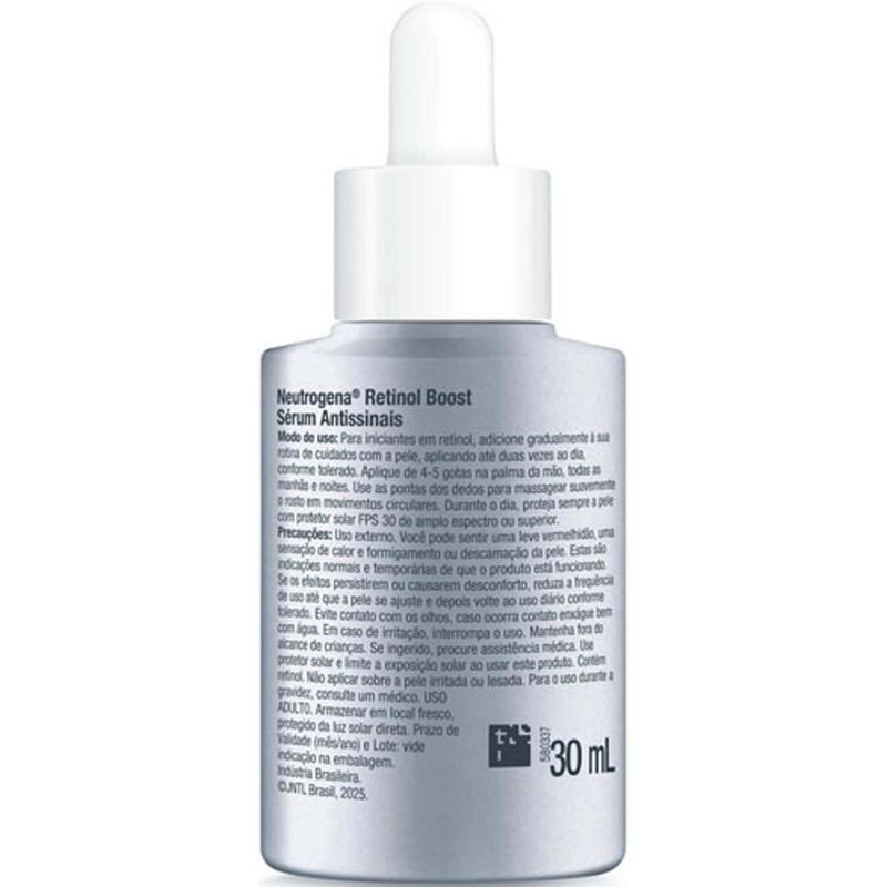 sérum antissinais neutrogena retinol boost 0.3% retinol puro 30ml