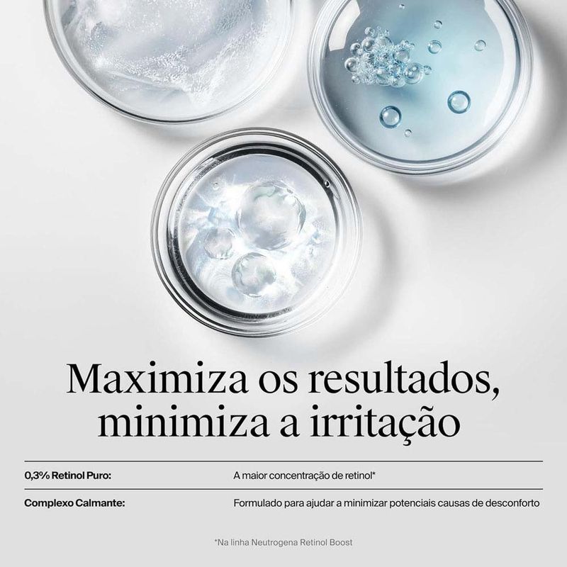 sérum antissinais neutrogena retinol boost 0.3% retinol puro 30ml