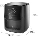 fritadeira electrolux air fryer rita lobo 12 litros eaf85 cor grafite