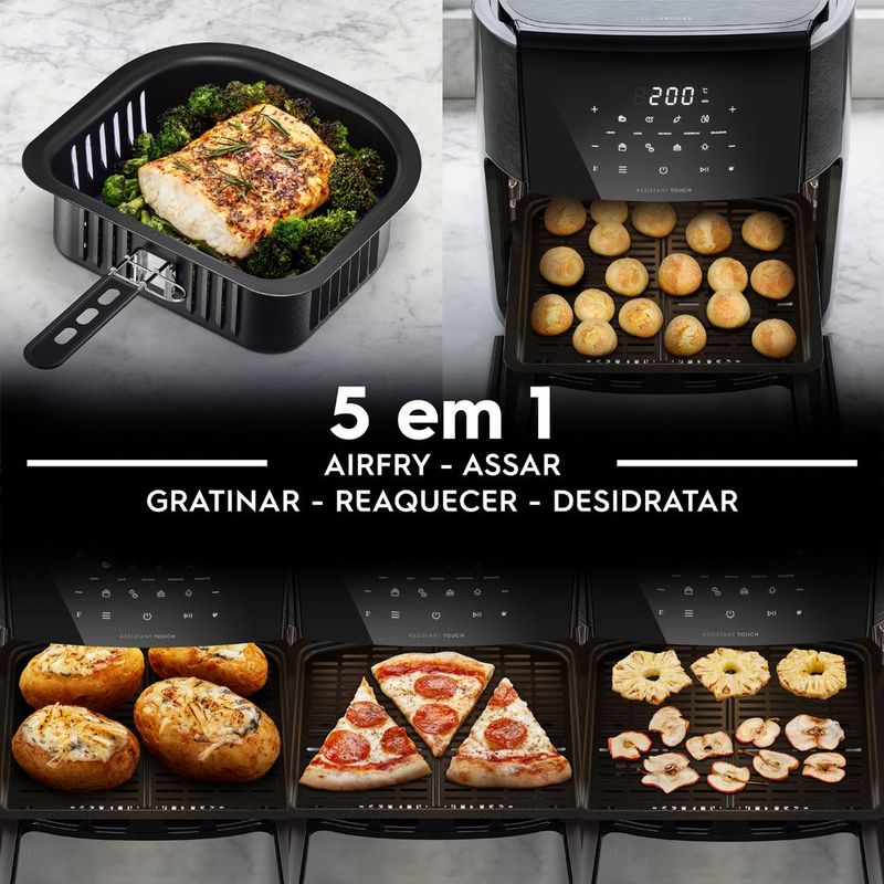 fritadeira electrolux air fryer rita lobo 12 litros eaf85 cor grafite