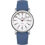 relógio analógico burei azul a-mbi