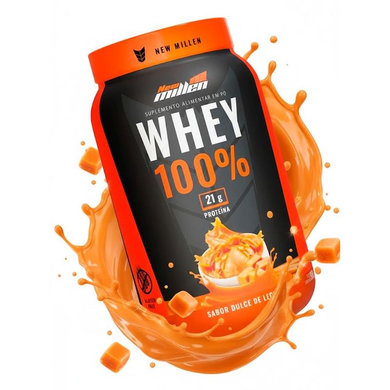 whey 100% new millen dulce de leche 900g (mp)