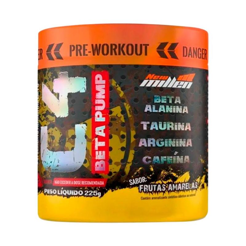 pré-treino c4 beta pump new millen frutas amarelas 225g (mp)