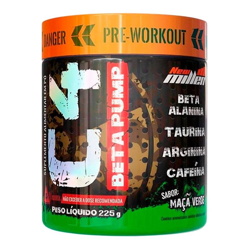 pré-treino c4 beta pump new millen maçã verde 225g (mp)