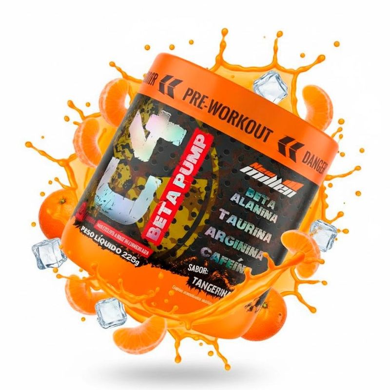pré-treino c4 beta pump new millen tangerina 225g (mp)