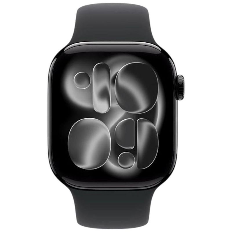 apple watch série 11 jet black alumínio 42mm p/m midnight preto at-bi