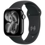 apple watch série 11 jet black alumínio 42mm p/m midnight preto at-bi