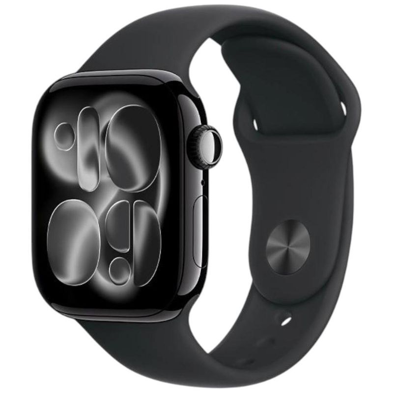 apple watch série 11 jet black alumínio 42mm p/m midnight preto at-bi