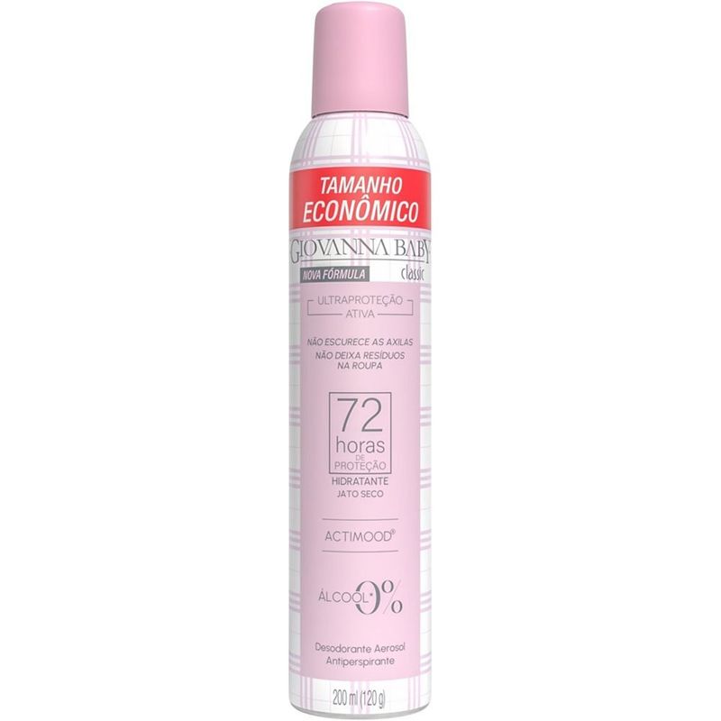 desodorante aerossol giovanna baby classic 72h 200ml