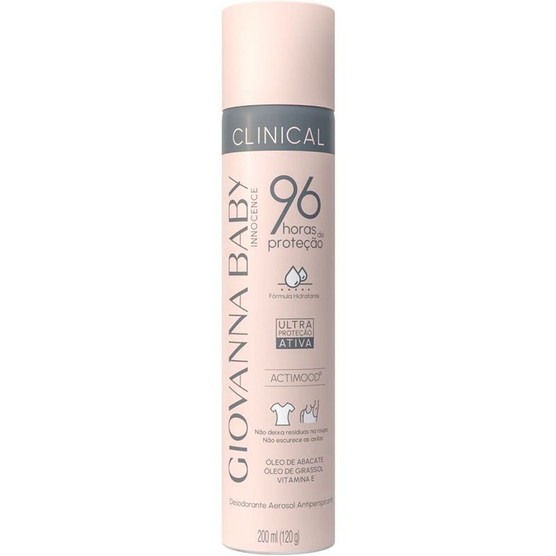 desodorante aerossol giovanna baby innocence clinical 96h 200ml