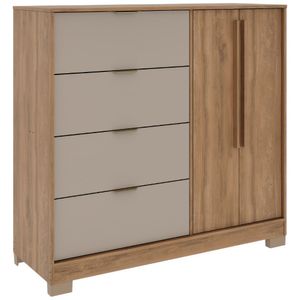 Cômoda 2 Portas 4 Gavetas Carraro Freijó e Avelã 1177