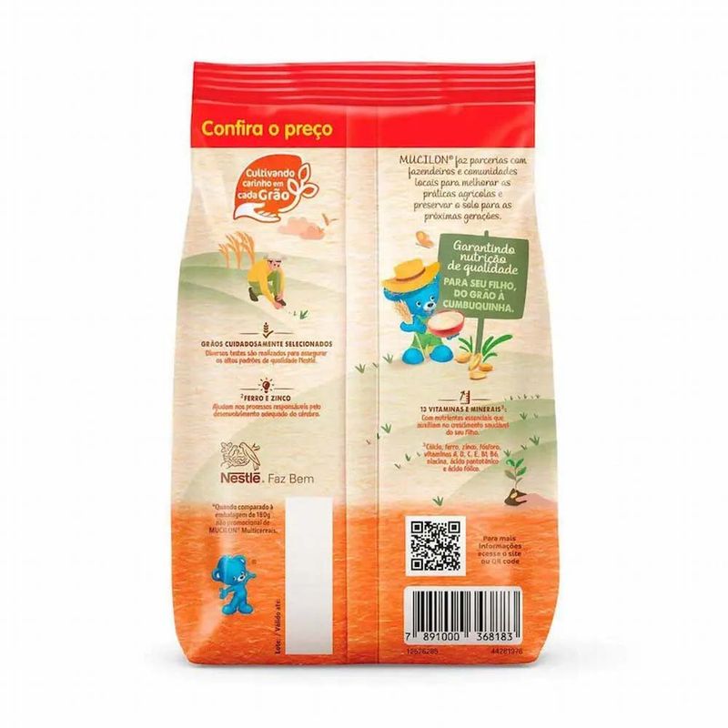 cereal infantil mucilon multicereais 180g