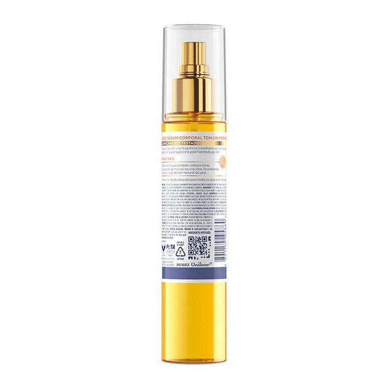 óleo sérum corporal dove tom uniforme 150ml