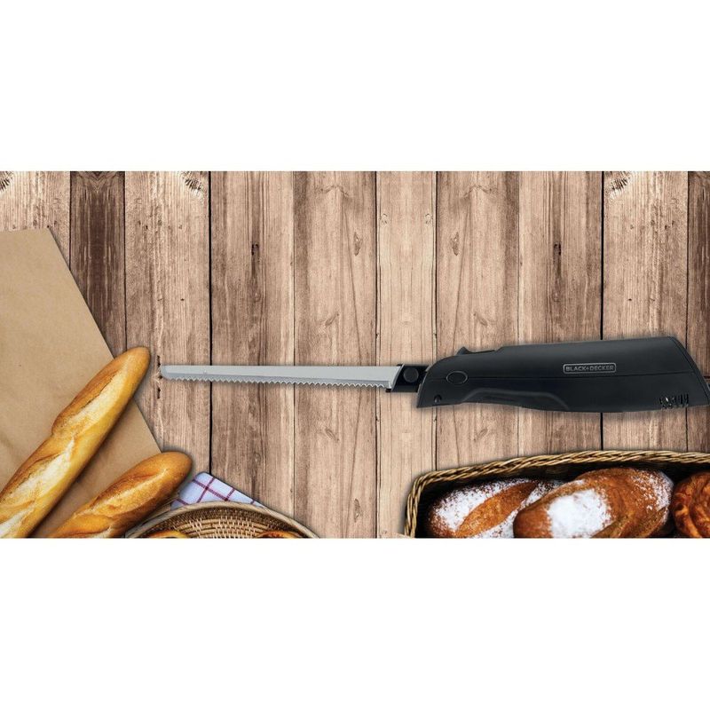 faca elétrica black+decker power blade 120w preto e inox fel150-br