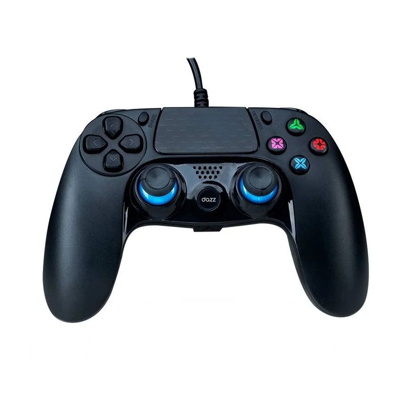 controle dazz com fio quartum para game e pc preto