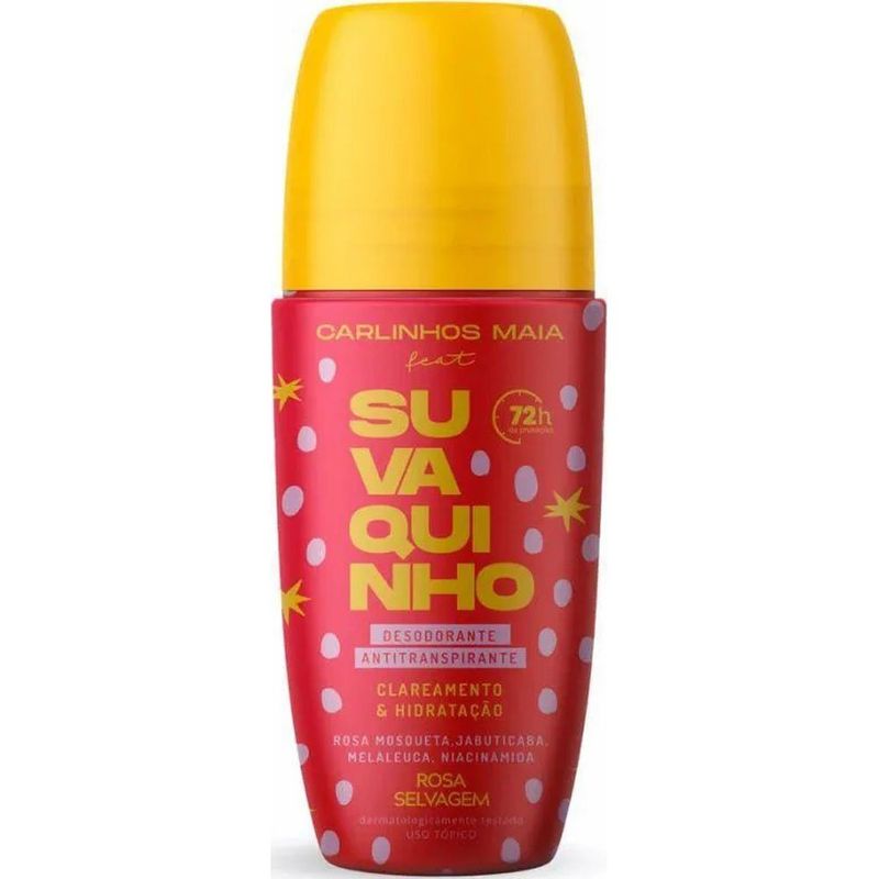 desodorante antitranspirante roll-on rosa selvagem suvaquinho clareamento & hidratação 72h 85ml