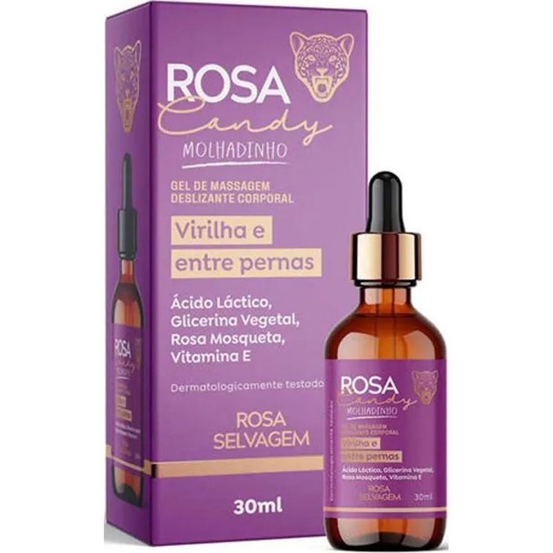 gel de massagem deslizante corporal rosa selvagem molhadinho rosa candy 30ml
