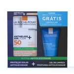 protetor solar facial anthelios airlicium+ fps 50 cor 2.0 40g e gel de limpeza effaclar concentrado 50g roche-posay