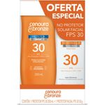 protetor solar corporal fps30 200ml +protetor solar facial fps30 50g cenoura & bronze