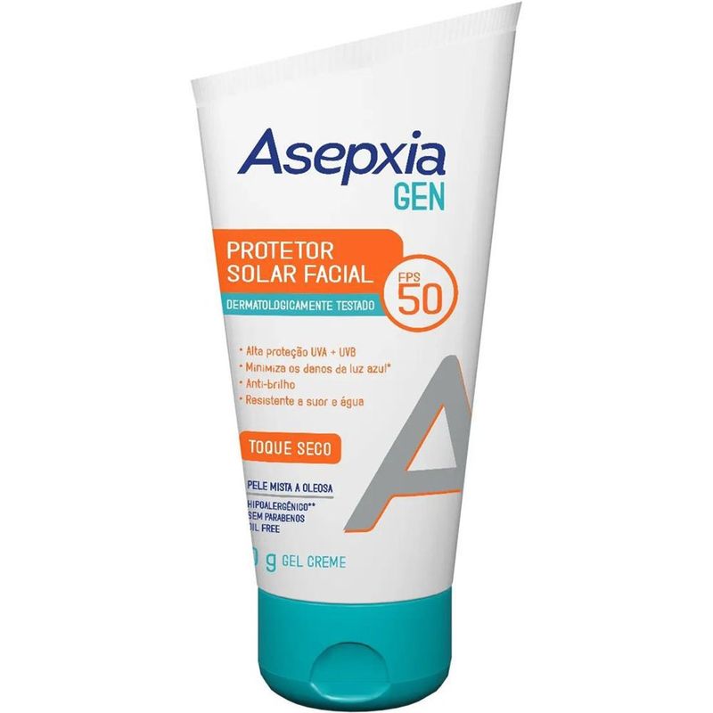protetor solar facial fps50 asepxia gen 40g