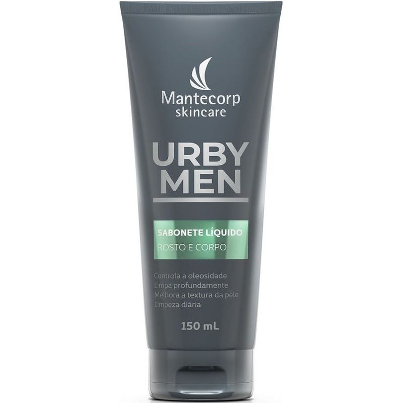 sabonete líquido mantercorp urby men rosto e corpo 150ml