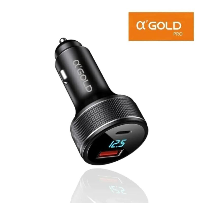 carregador veicular a'gold turbo usb-c ios 60w led (mp)