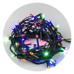 pisca-pisca global 100 leds colorido fio verde 10 metros 127v (mp)