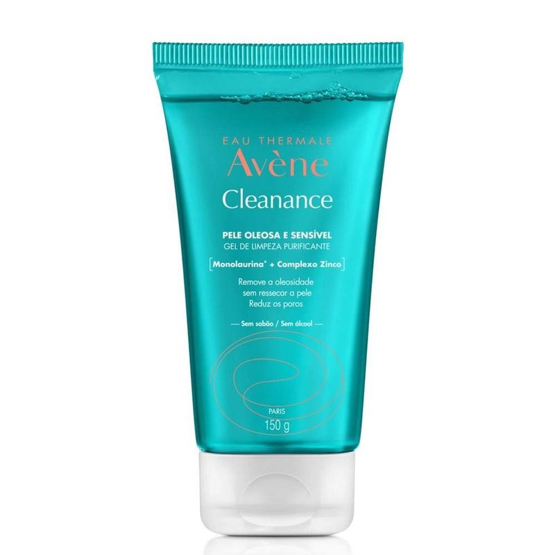 gel de limpeza profunda avène cleanance pele oleosa e sensível 150g
