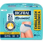 roupa íntima bigfral moviment g/xg unissex 32 unidades