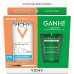 kit vichy protetor solar facial capital soleil hydra-matte fps 50 cor 2.0 30g + gel de limpeza profunda normaderm 50g